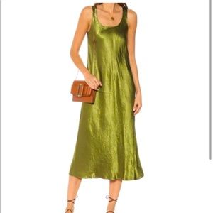 Brand New Vince Satin Bias Midi Slip Dress